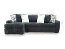 Ashley Midnight-Madness Gunmetal 2-Piece Sectional Sofa Chaise