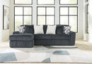 Ashley Midnight-Madness Gunmetal 2-Piece Sectional Sofa Chaise