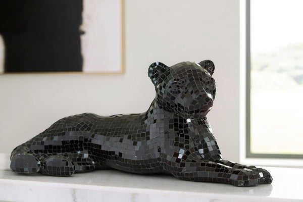 Ashley Drice Panther Sculpture-Black
