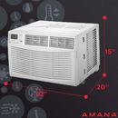 Amana 12,000 BTU 115V Window-Mounted Air Conditioner with Remote Control