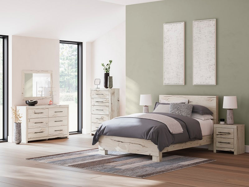 Ashley Lawroy Light Natural 6-Piece Bedroom Group