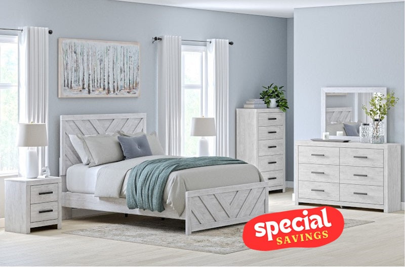 Ashley Cayboni Whitewash 6-Piece Bedroom Group