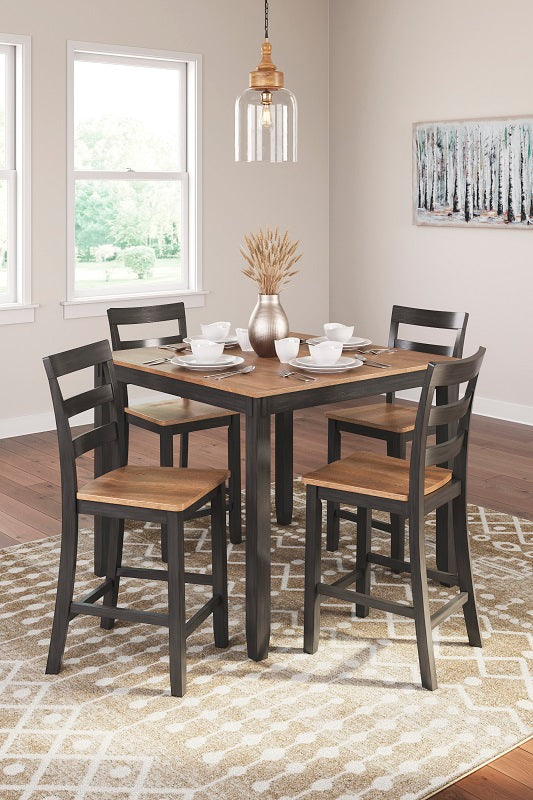 Ashley Gesthaven Natural/Brown Counter Table Set