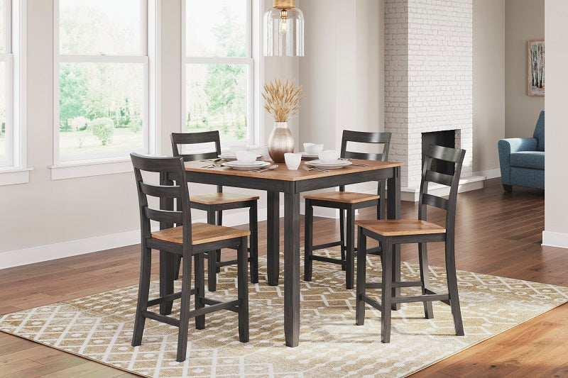 Ashley Gesthaven Natural/Brown Counter Table Set