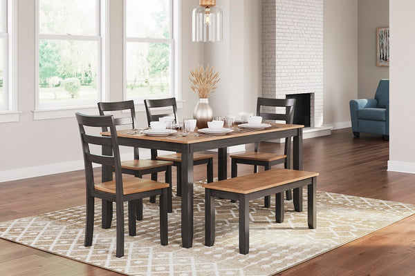 Ashley Gesthaven Natural/Brown Dining Room Table Set