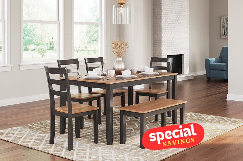 Ashley Gesthaven Natural/Brown Dining Room Table Set