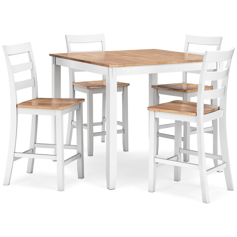 Ashley Gesthaven Natural/White Counter Table Set