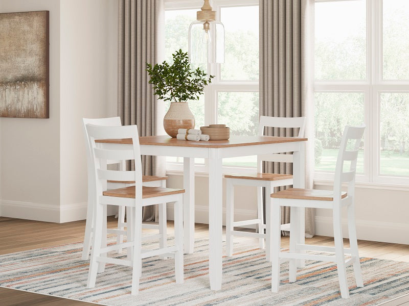 Ashley Gesthaven Natural/White Counter Table Set