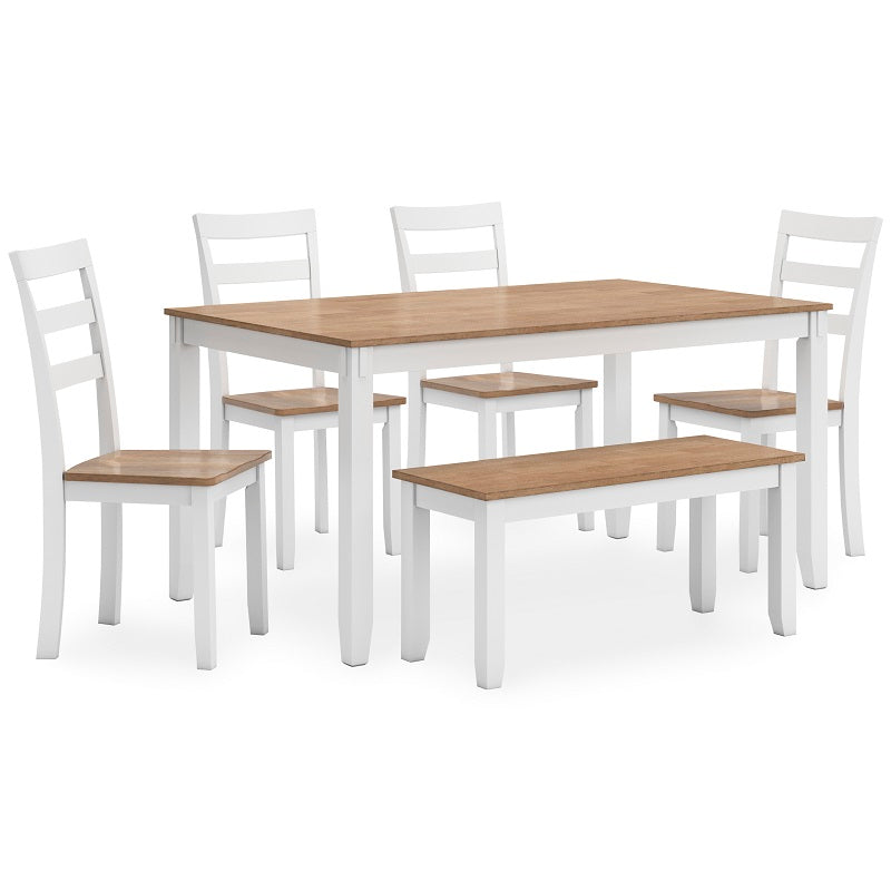 Ashley Gesthaven Natural/White Dining Room Table Set