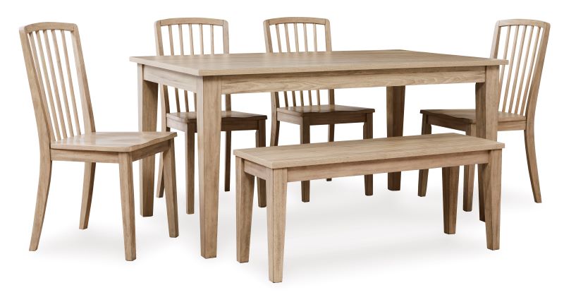 Ashley Gleanville 6 Piece Dining Set with Bench