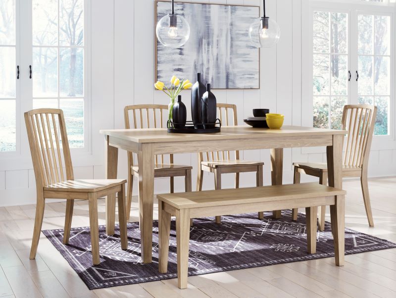 Ashley Gleanville 6 Piece Dining Set with Bench