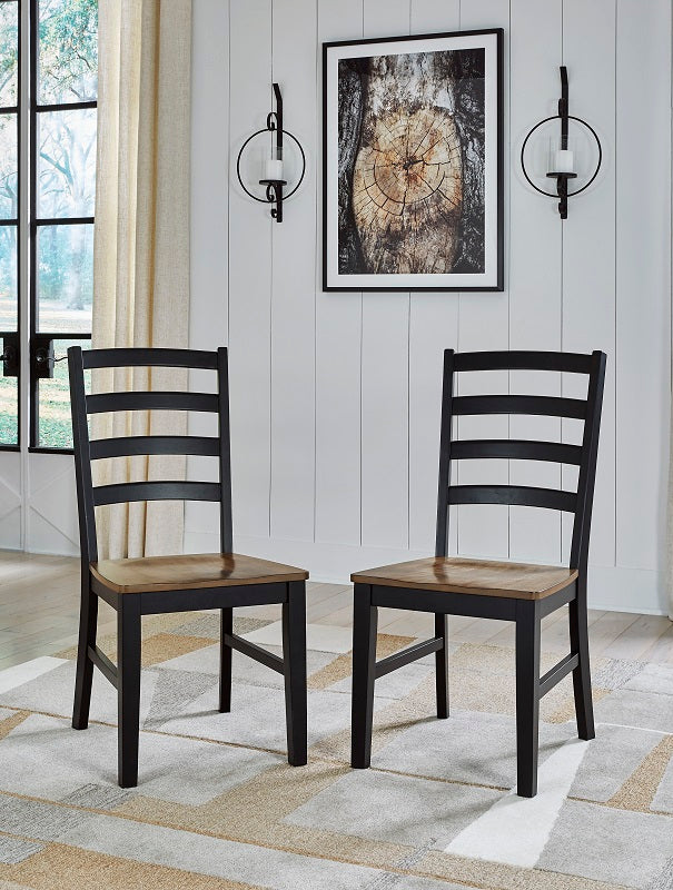 Ashley Wildenauer Brown/Black 4-Chair Dining Set w/Bench