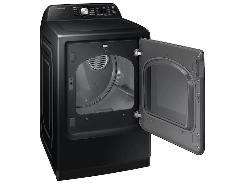 SAMSUNG 4.7 cu. ft. Large Capacity Smart Top Load Washer with Active WaterJet in Brushed Black (WA47CG3500AVA4) & 7.4 cu. ft. Smart Electric Dryer with Sensor Dry in Brushed Black (DVE47CG3500VA3)