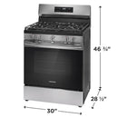Frigidaire 30" Gas Range with Steam Clean (FCRG3062AS)