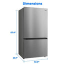 Midea 23 cu. ft. Counter-Depth Bottom-Freezer Refrigerator (Stainless Steel) (MRB23D5AST)