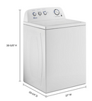 AMANA Large Capacity Top Load Washer with High-Efficiency Agitator (NTW4519JW) & 6.5 cu. ft. Electric Dryer with Wrinkle Prevent Option (NED4655EW)