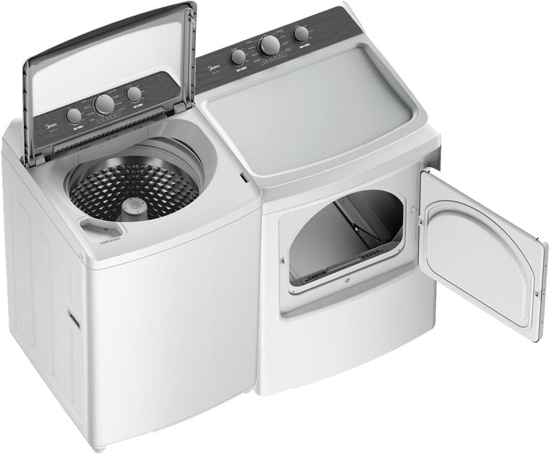 Midea 4.1 CF Top Load Washer (MLTW41A1BWW) & 7.0 CF Electric Dryer (MLTE41N1BWW)