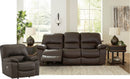 Ashley Leesworth-Dark Brown Power Reclining Sofa & Power Recliner