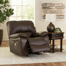 Ashley Leesworth-Dark Brown Power Reclining Sofa & Power Recliner