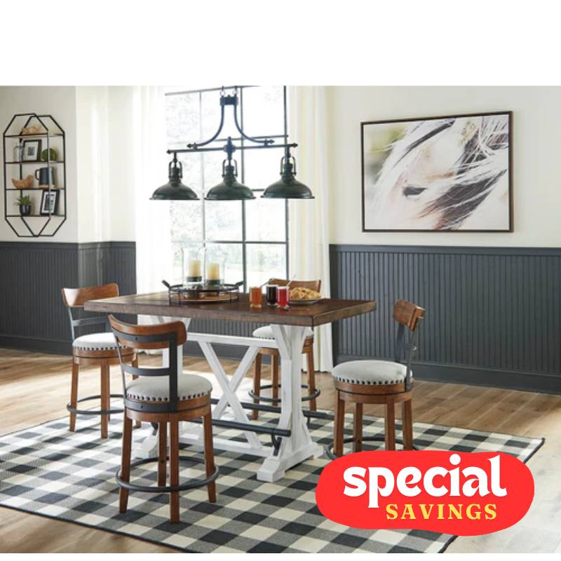 Ashley Valebeck Counter Height Dining Table & 4 Stools