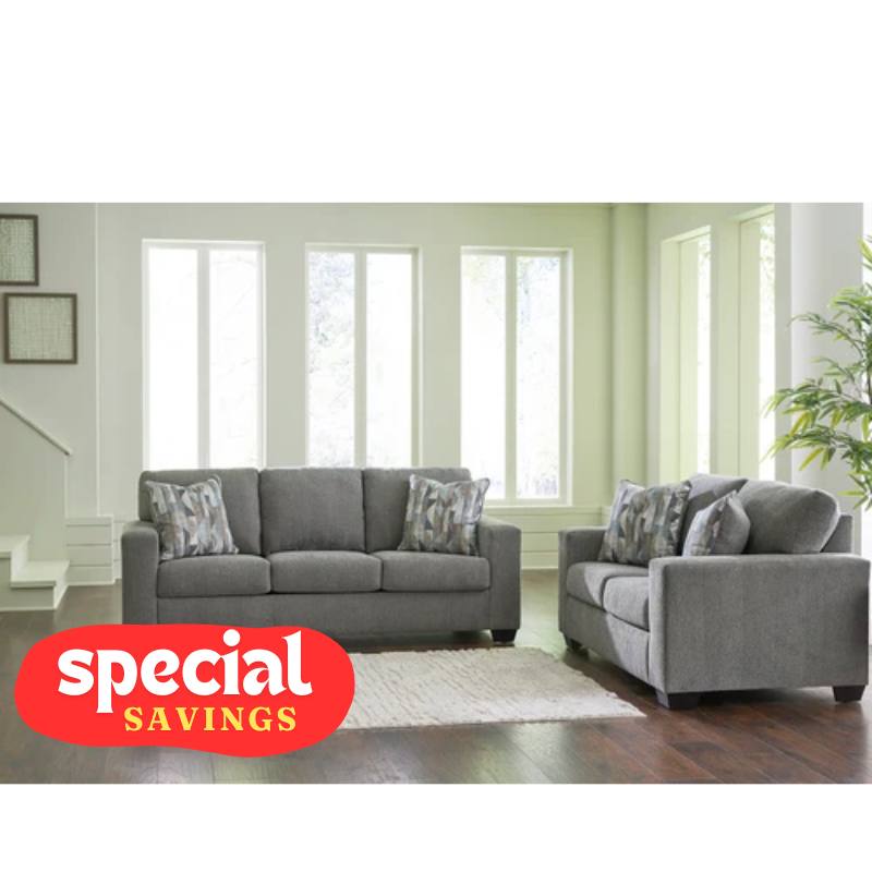 Ashley Deltona – Graphite Sofa & Loveseat