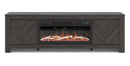 Ashley Cayboni Black 71" TV Stand with Electric Fireplace