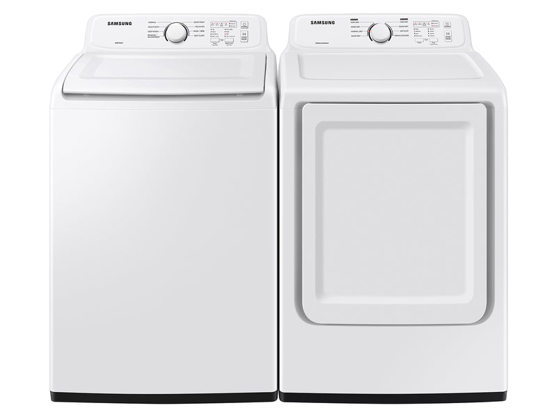 Samsung 4.0 cu. ft. Top Load Washer with ActiveWave™ Agitator and Soft-Close Lid & 7.2 cu. ft. Electric Dryer with Sensor Dry and 8 Drying Cycles
