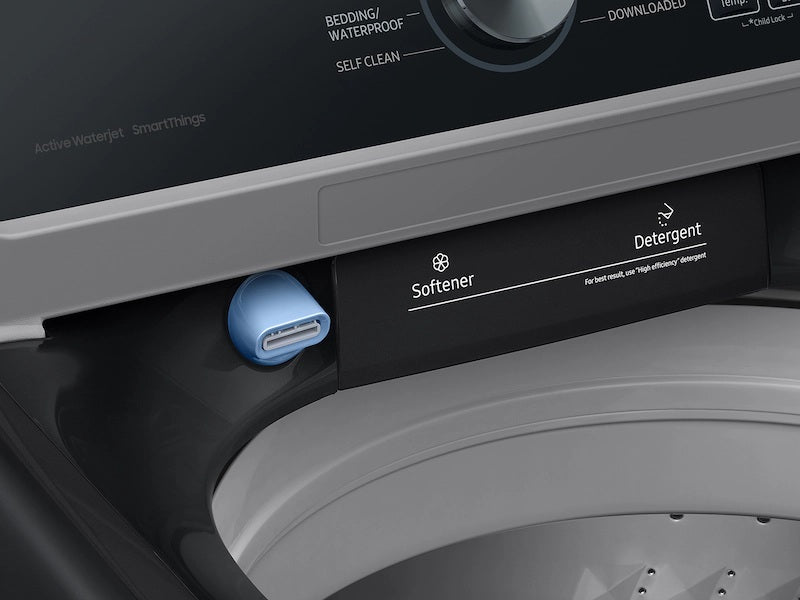SAMSUNG 4.7 cu. ft. Large Capacity Smart Top Load Washer with Active WaterJet in Brushed Black (WA47CG3500AVA4) & 7.4 cu. ft. Smart Electric Dryer with Sensor Dry in Brushed Black (DVE47CG3500VA3)