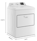 Whirlpool 4.2–4.3 Cu. Ft. Top Load Washer with 2-in-1 Removable Agitator and Soft Close Glass Lid (WTW4307SW) & 7.0 cu. ft. Electric Dryer with Adaptive Dry and Wrinkle Shield™ option (WED4307SW)