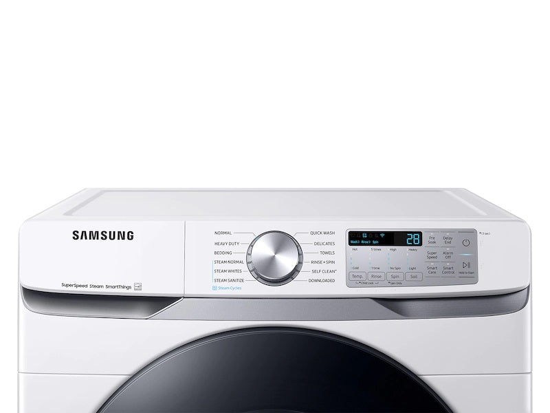 Samsung 4.5 cu. ft. Large Capacity Smart Front Load Washer with Super Speed & 7.5 cu. ft. Smart Dryer with Steam Sanitize+
