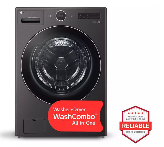 LG WashCombo™ - Ventless Washer/Dryer Combo All-in-One 5.0 cu. ft. Mega Capacity with Inverter HeatPump™ Technology and Direct Drive Motor (WM6998HBA)