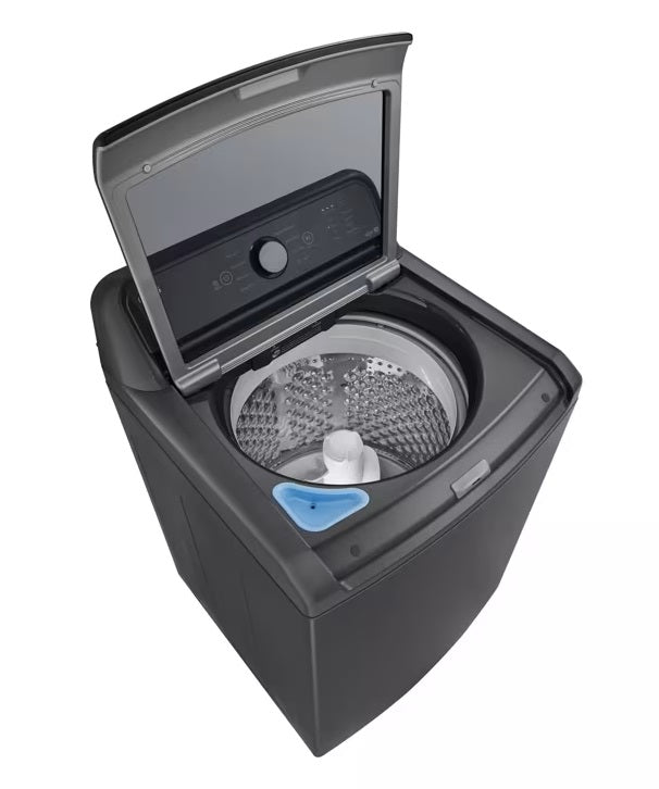 LG 4.1 cu. ft. Top Load Washer with 4-Way Agitator® and TurboDrum™ Technology & 7.3 cu. ft. Ultra Large Capacity Rear Control Electric Dryer with Sensor Dry Technology