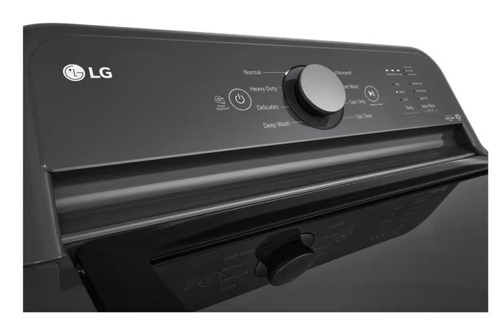 LG 4.1 cu. ft. Top Load Washer with 4-Way Agitator® and TurboDrum™ Technology & 7.3 cu. ft. Ultra Large Capacity Rear Control Electric Dryer with Sensor Dry Technology