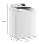 Whirlpool 4.2–4.3 Cu. Ft. Top Load Washer with 2-in-1 Removable Agitator and Soft Close Glass Lid (WTW4307SW) & 7.0 cu. ft. Electric Dryer with Adaptive Dry and Wrinkle Shield™ option (WED4307SW)