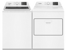 Whirlpool 4.2–4.3 Cu. Ft. Top Load Washer with 2-in-1 Removable Agitator and Soft Close Glass Lid (WTW4307SW) & 7.0 cu. ft. Electric Dryer with Adaptive Dry and Wrinkle Shield™ option (WED4307SW)