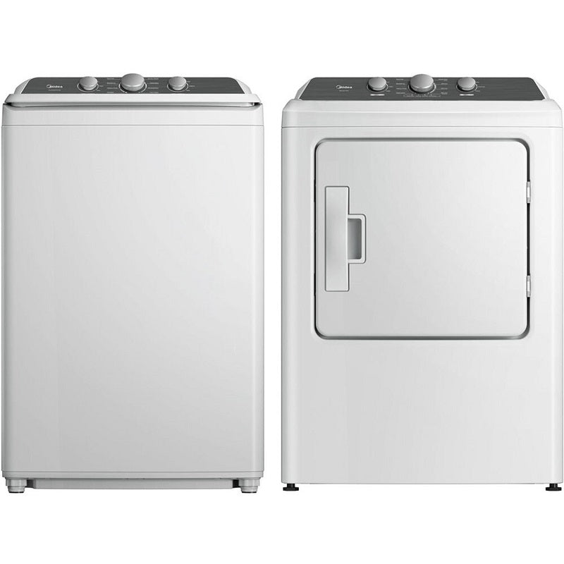 Midea 4.1 CF Top Load Washer (MLTW41A1BWW) & 7.0 CF Electric Dryer (MLTE41N1BWW)