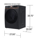Samsung 5 Cu. Ft. Brushed Black Extra Large Capacity Smart Front Load Washer With Super Speed Wash & Steam (WF50BG8300AVUS) & 7.5 Cu. Ft. Brushed Black Smart Electric Dryer With Steam Sanitize+ & Sensor Dry (DVE50BG8300VA3)