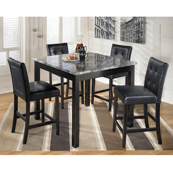 Ashley Maysville Counter Height Dining Table & 4 Bar Stools
