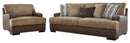 Ashley Alesbury Chocolate Sofa & Oversize Chair