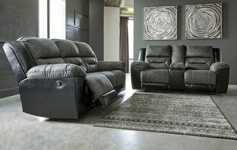 Ashley Earhart Reclining Sofa & Reclining Loveseat with Console