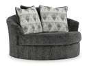Ashley Biddeford-Shadow Oversized Swivel Accent Chair