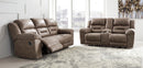 Ashley Stoneland Fossil Reclining Sofa & Reclining Love Seat