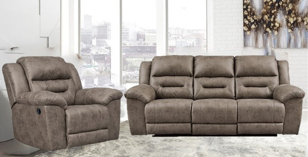 Stoneland reclining best sale sofa fossil