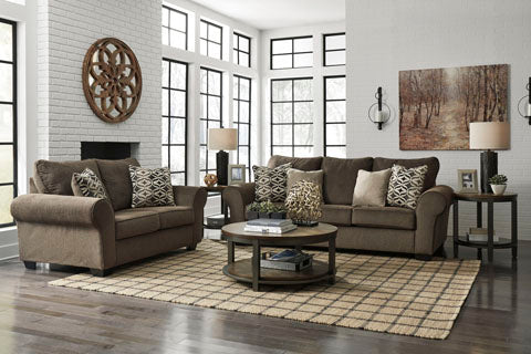 Ashley Nesso-Walnut Sofa & Love Seat