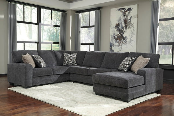 Ashley Tracling Slate 3-Piece Chaise Sectional