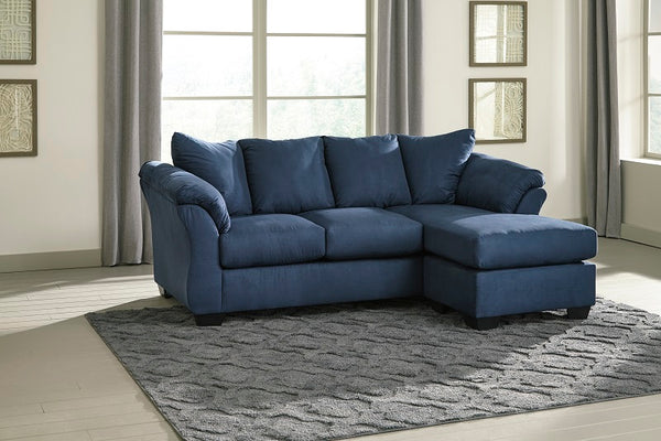 Ashley Darcy Blue Chaise Sofa