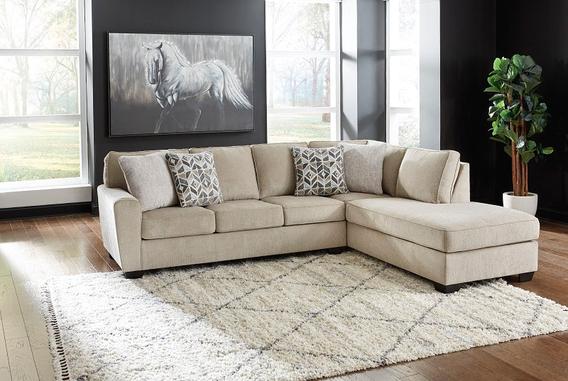 Ashley Decelle Putty 2-Piece Sectional with Chaise