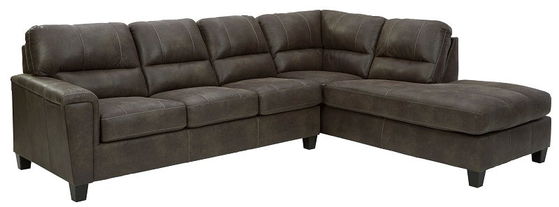 Ashley Navi Smoke 2-Piece Sectional with Chaise