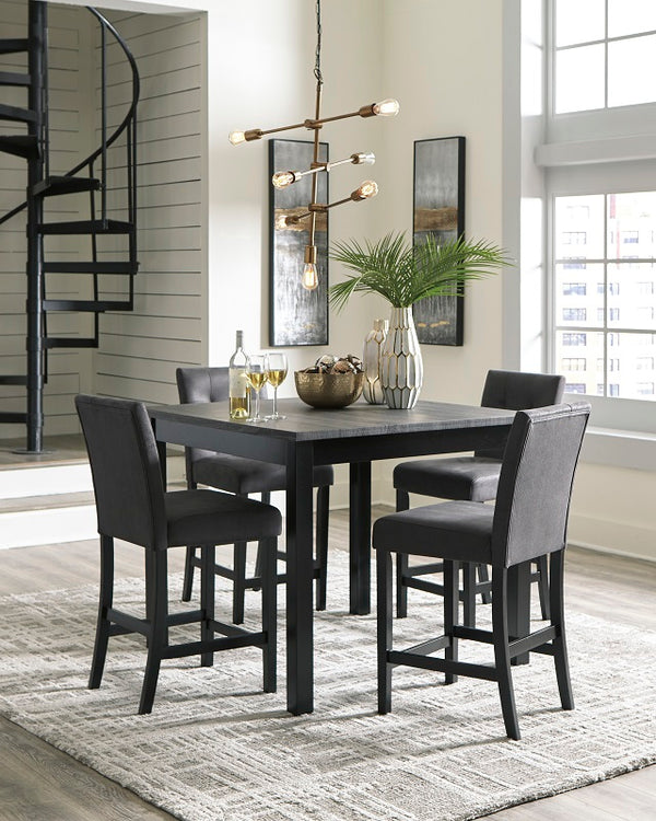 Ashley Garvine Counter Height Dining Table and Bar Stools (Set of 5)