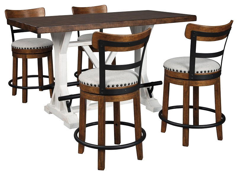 Ashley Valebeck Counter Height Dining Table & 4 Stools